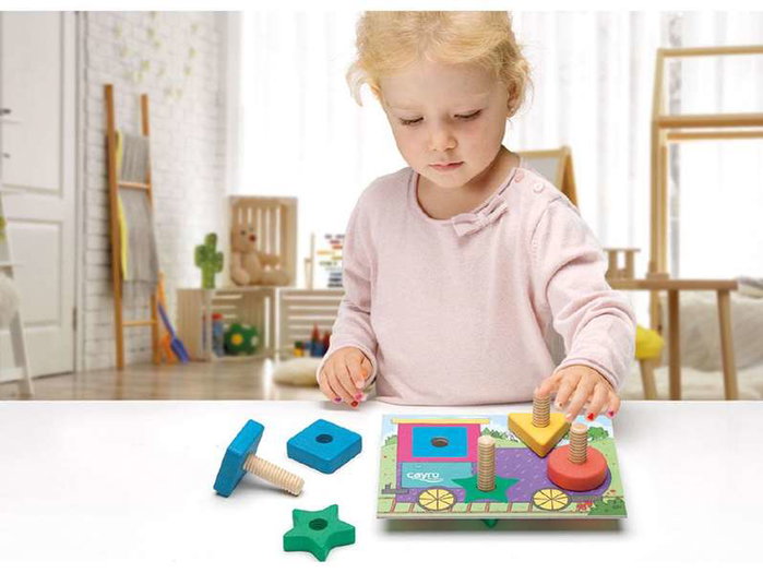 Cayro Juego Screw - Jeu de vis en bois et carton - Jouet éducatif - Âge recommandé : 3 ans et plus Cayro Juego Screw - Jeu de vis en bois et carton - Jouet éducatif - Âge recommandé : 3 ans et plus
