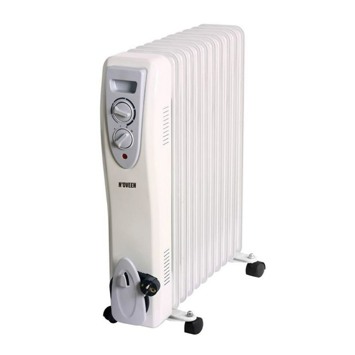 N'oveen Radiateur à Huile OH1199 Blanc 2500 W