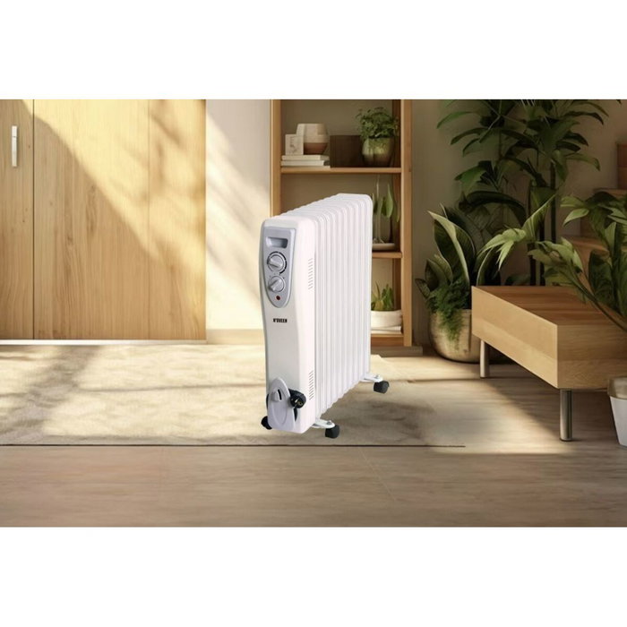 N'oveen Radiateur à Huile OH1199 Blanc 2500 W