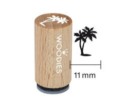 Woodies Mini Tampon Palmier en Bois et Caoutchouc 15x25mm