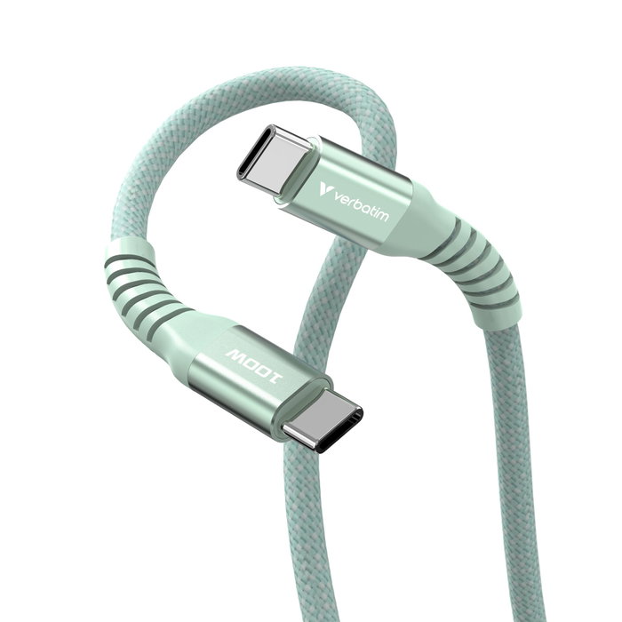 Verbatim Câble Magnétique Sync & Charge USB-C vers USB-C 100W 120cm Vert Verbatim Câble Magnétique Sync & Charge USB-C vers USB-C 100W 120cm Vert