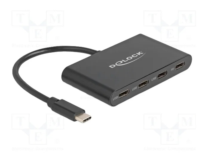 DELOCK Hub USB-C 4 ports, 5Gbps, 100W, noir DELOCK Hub USB-C 4 ports, 5Gbps, 100W, noir
