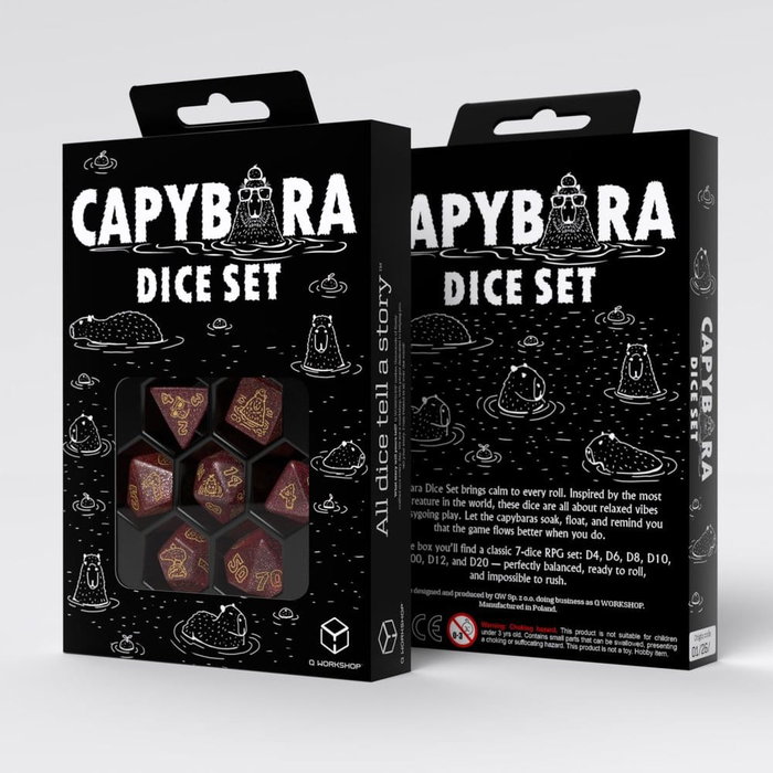 Q Workshop Capybara Set de 7 Dés Chillo Q Workshop Capybara Set de 7 Dés Chillo