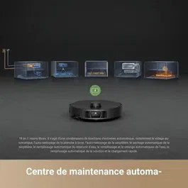 Dreame X40 Master Robot Aspirateur avec Station de Base 8 en 1 Compacte 28 cm, Remplissage et Vidange Automatiques, 12000 Pa, Réservoir 4.2 L