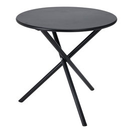 Ambiance Table pliante en acier noire ø48 x 48 cm