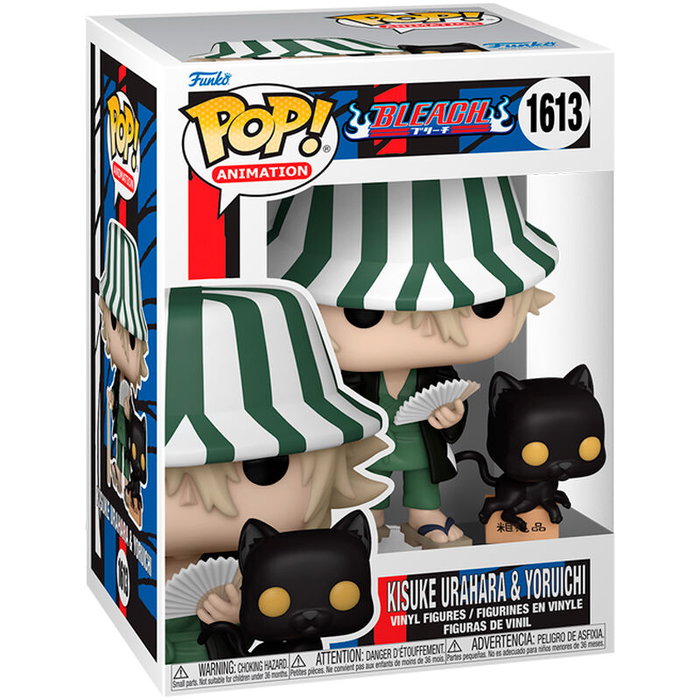 FUNKO Pop! Vinyl Bleach Kisuke Urahara & Yoruichi Figurine - 9 cm avec Boîte Cadeau