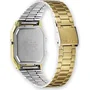 Casio Montre AQ Mixte Analogique-Digitale Bronze Quarts Fonctions Chronographe Double Fuseau Horaires Calendrier Étanche WR Acier Inoxydable