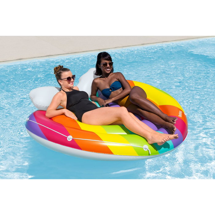 Bestway Île flottante gonflable Arc-en-ciel 175x163 cm Plage et Piscine 43722