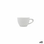 Ensemble de tasses à café Bidasoa Fosil Blanc Céramique Alumine 80 ml (12 Unités)