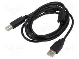 ART Câble USB 2.0 de 1,8 m, USB A vers USB B, Noir