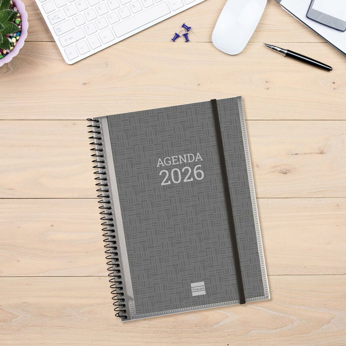 Finocam Agenda A5 2026 Personnalisable Gris Finocam Agenda A5 2026 Personnalisable Gris