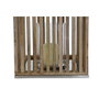 DKD Home Decor Bougeoir Marron Argenté Naturel en Verre et Bois de manguier