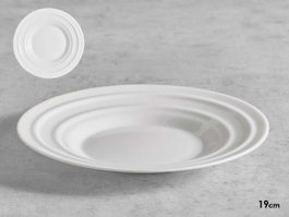 Vivalto Assiette à dessert Ondas Opal 19 cm Blanc (Set de 24)