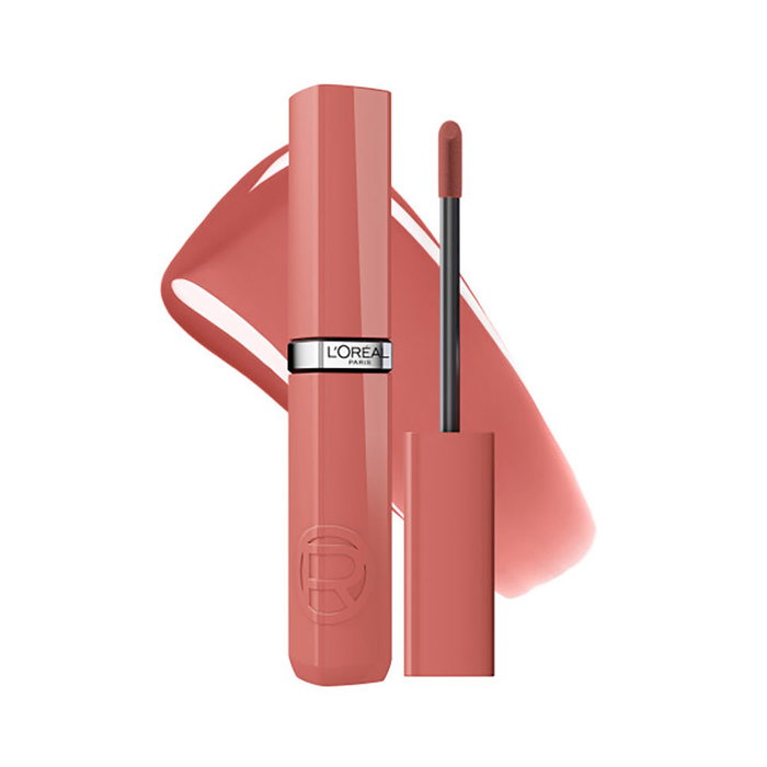 L'Oréal Paris Infallible Laque Résistance - Gloss à lèvres effet vinyle liquide #Smoked Rose - Longue tenue 16h - 4,3 ml