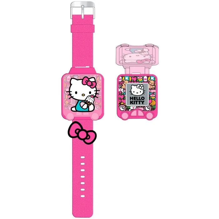 Kids Licensing Montre éducative et à jeux Hello Kitty - GEN4148 - 5 jeux, changement de fond d'écran, fonction chronomètre - Pile incluse