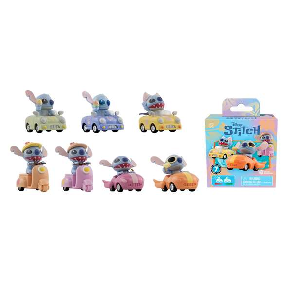 Yume Figurine à collectionner Zoon Hero Stitch avec véhicule en boîte surprise 11,4x6,1x8,9 cm Modèles assortis