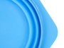Mascow Gamelle pour Animaux Pliable avec Couvercle, Silicone Bleu, 21 x 19 x 2,2 cm (Set de 12)