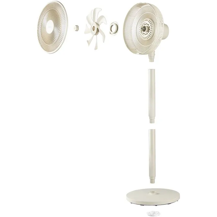 DOMO Ventilateur sur Pied et sur Table 2 en 1 - 3 Vitesses - 7 Pales - Silencieux - 55 W - Couleur Sable