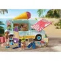 Playmobil 71904 - Camion vendeur de glaces avec 3 personnages - Set 'My Life Vacances à la plage' - Design rétro années 50 - 101 pièces - À partir de 4 ans
