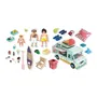 Playmobil 71904 - Camion vendeur de glaces avec 3 personnages - Set 'My Life Vacances à la plage' - Design rétro années 50 - 101 pièces - À partir de 4 ans