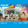 Playmobil Camion vendeur de glaces & 3 personnages, Design rétro années 50