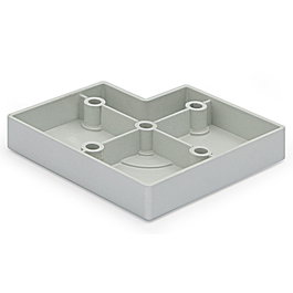 HERRAJES ALK Base de pied plastique 80x80 H16 RAL9006