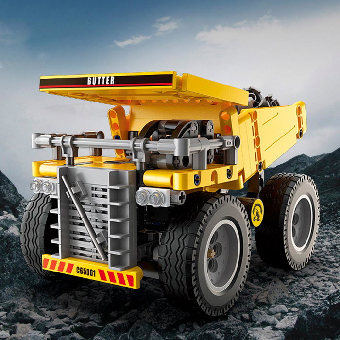 CADA Camion-Benne 372 Pièces - Jouet de Construction (Voiture, Truck) pour Enfants à partir de 8 ans - Jeu Compatible Anglais, Français, Allemand, Italien, Portugais, Espagnol