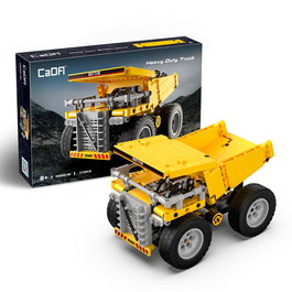 CADA Camion-Benne 372 Pièces - Jouet de Construction (Voiture, Truck) pour Enfants à partir de 8 ans - Jeu Compatible Anglais, Français, Allemand, Italien, Portugais, Espagnol