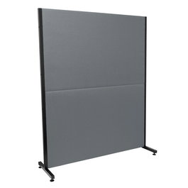 Cloison de bureau Biombos Fixe/Sans mécanisme Tissu Gris Non applicable Non applicable Cabecero - Patins réglables en hauteur à visser