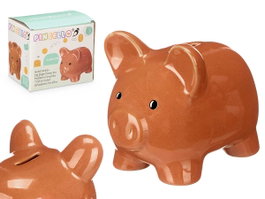 Pincello Tirelire Cochon Céramique Rouge 14x14x17 cm (Set de 12)