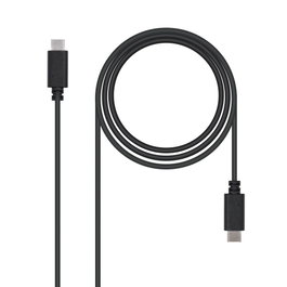 Nanocable Câble USB 2.0 3A Type USB-C vers USB-C, Noir, 1.0m