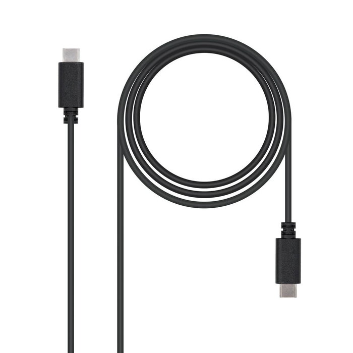 Nanocable Câble USB 2.0 3A Type USB-C vers USB-C, Noir, 1.0m Nanocable Câble USB 2.0 3A Type USB-C vers USB-C, Noir, 1.0m