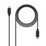 Nanocable Câble USB 2.0 3A Type USB-C vers USB-C, Noir, 1.0m