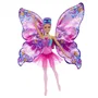 Barbie HXJ10 Poupée Danseuse Papillon Transformable 2 en 1 avec Ailes à Bouton et Tenue de Ballet