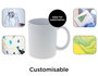 Innspiro Lot de 36 tasses en céramique blanche de 325 ml