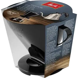 Melitta Porte-filtre à café 1x6, noir, compatible cafetière et café moulu