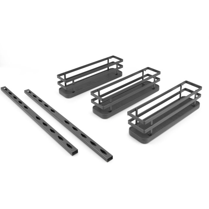 Emuca Kit de plateau à épices Titane pour meuble de cuisine ou élément suspendu, acier, gris anthracite Emuca Kit de plateau à épices Titane pour meuble de cuisine ou élément suspendu, acier, gris anthracite
