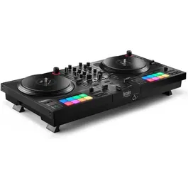 Hercules DJControl Inpulse T7 - Contrôleur DJ motorisé noir avec deux platines pour débutants