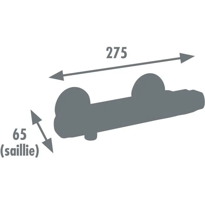 Edouard Rousseau Mitigeur Thermostatique de Douche Garance 3 - Corps Froid, Cartouche Thermostatique, Finition Chromé - Installation Facile