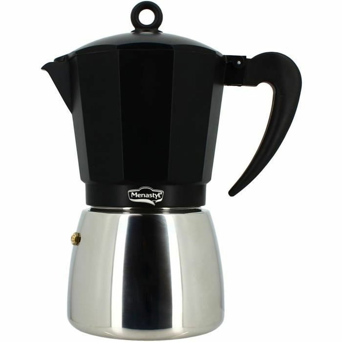 Menastyl Cafetière Italienne Aluminium 12 Tasses, Compatible Induction Menastyl Cafetière Italienne Aluminium 12 Tasses, Compatible Induction