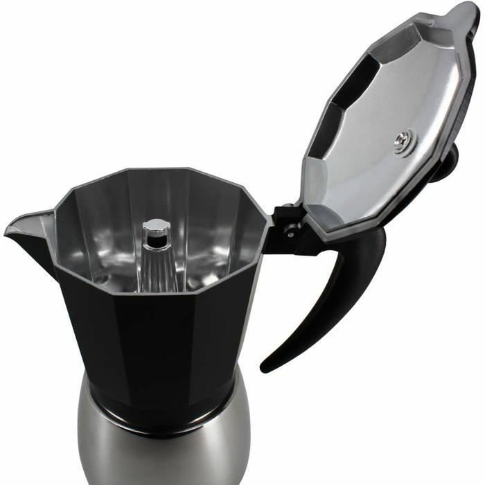 Menastyl Cafetière Italienne Aluminium 12 Tasses, Compatible Induction Menastyl Cafetière Italienne Aluminium 12 Tasses, Compatible Induction