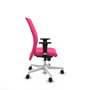 Piqueras Y Crespo Albacete Confidente - Chaise de Bureau Rose avec Mécanisme Synchrone et Accoudoirs 1D