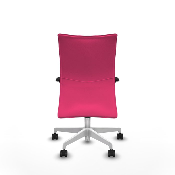 Piqueras Y Crespo Albacete Confidente - Chaise de Bureau Rose avec Mécanisme Synchrone et Accoudoirs 1D
