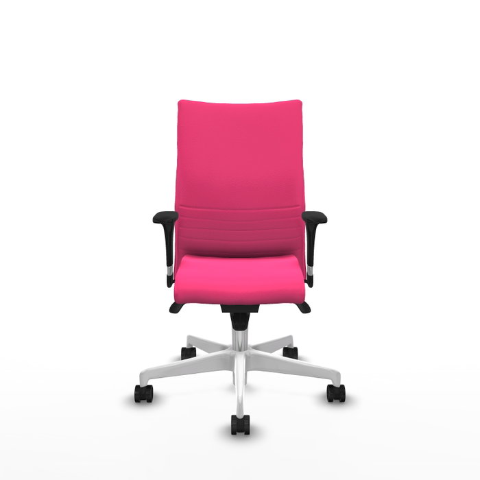 Piqueras Y Crespo Albacete Confidente - Chaise de Bureau Rose avec Mécanisme Synchrone et Accoudoirs 1D