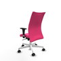 Piqueras Y Crespo Albacete Confidente - Chaise de Bureau Rose avec Mécanisme Synchrone et Accoudoirs 1D