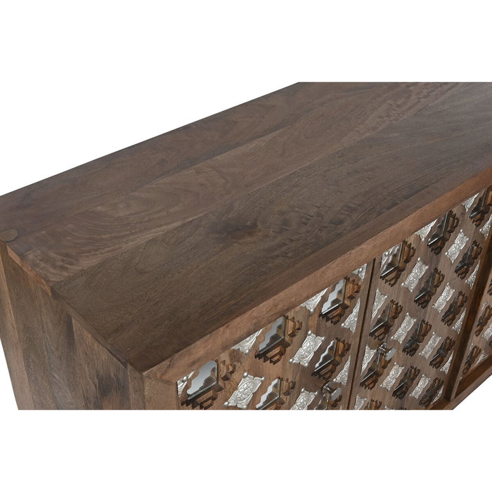 Buffet Home ESPRIT Marron Noir Argenté Naturel Bois de manguier Miroir 150 x 38 x 80 cm Buffet Home ESPRIT Marron Noir Argenté Naturel Bois de manguier Miroir 150 x 38 x 80 cm