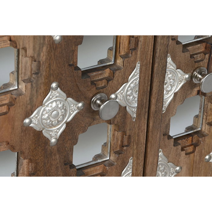 Buffet Home ESPRIT Marron Noir Argenté Naturel Bois de manguier Miroir 150 x 38 x 80 cm Buffet Home ESPRIT Marron Noir Argenté Naturel Bois de manguier Miroir 150 x 38 x 80 cm