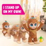 FurReal Friends - Peanut le Singe - Jouet interactif pour enfant avec plus de 100 réactions, marche, équilibre et câlins