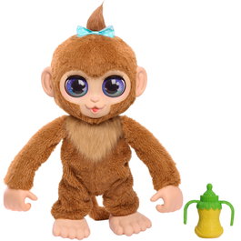 FurReal Friends - Peanut le Singe - Jouet interactif pour enfant avec plus de 100 réactions, marche, équilibre et câlins