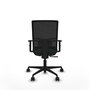 Chaise Yunquera Synchro 4 positions tissu Vert foncé Maille Noir Base en nylon noir Accoudoir 1D Sans appui-tête Roulettes 65mm nylon